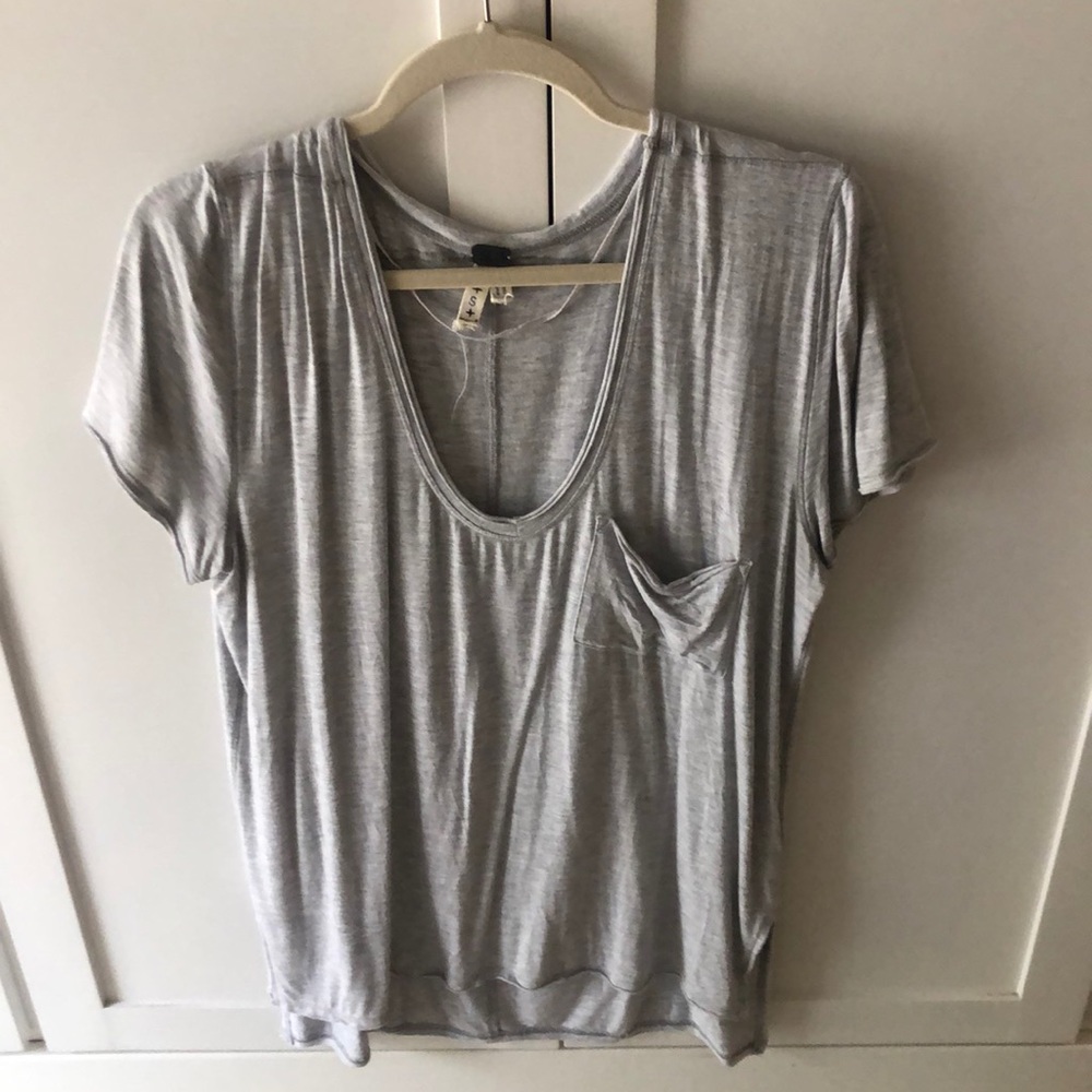 Free people heather grey tee
